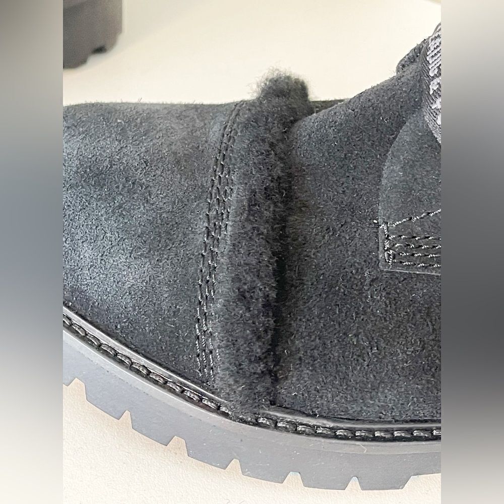 Zadig & Voltaire boots Joe black suede shearling combat boots new with box 40/9 - Picture 10 of 17